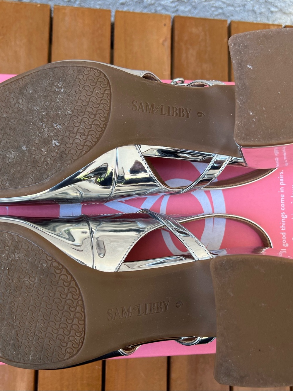 Sam Edelman Metallic Silver Mary Jane Slingback Pumps - Picture 3 of 6